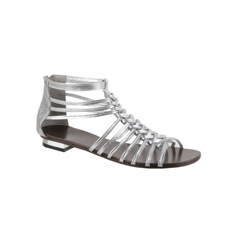 Silver Gladiator Sandals - CraftySandals.com
