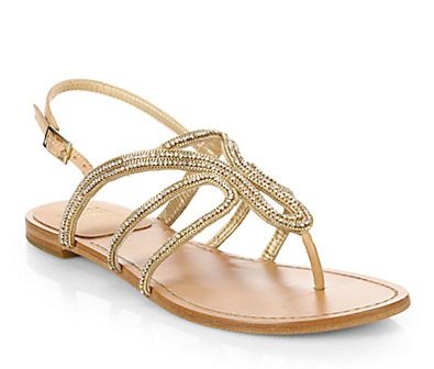 gold flat sandals for wedding