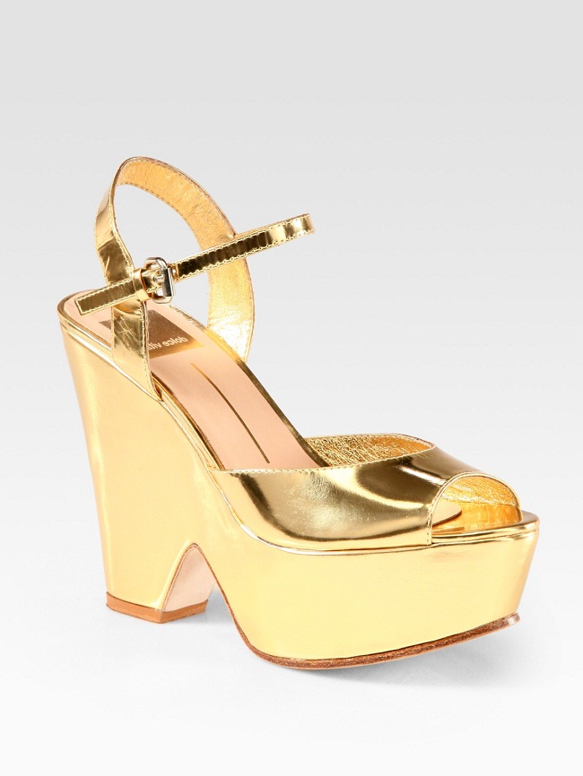 Gold Platform Sandals - CraftySandals.com