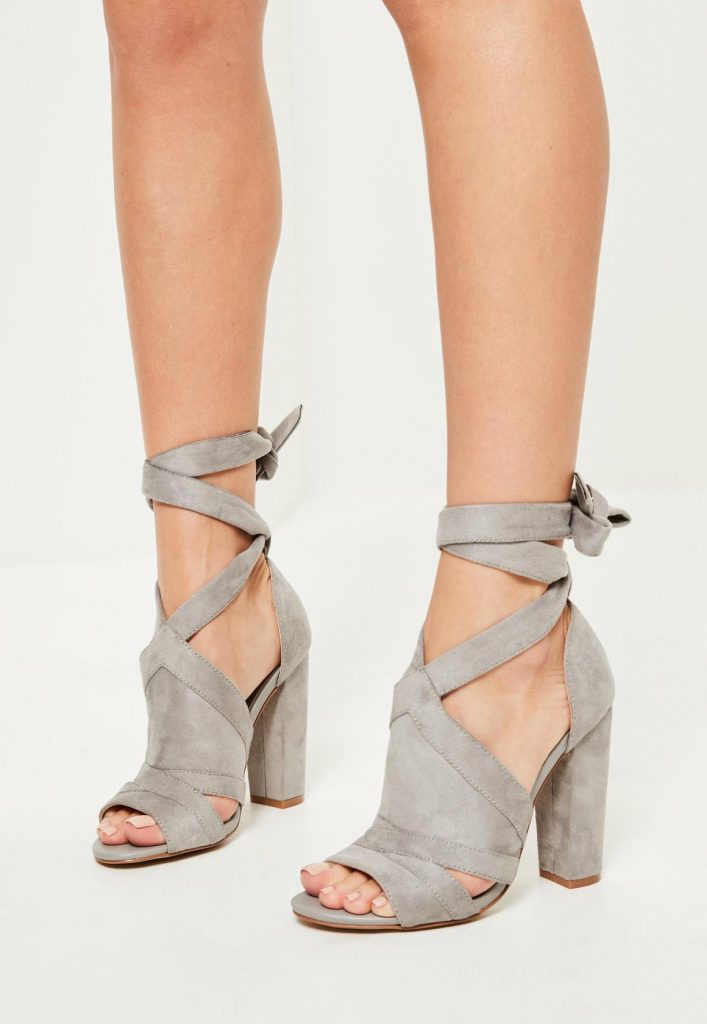 grey buckle sandals