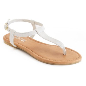 White Thong Sandals - CraftySandals.com