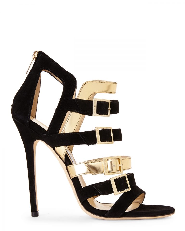 Black and Gold Sandals