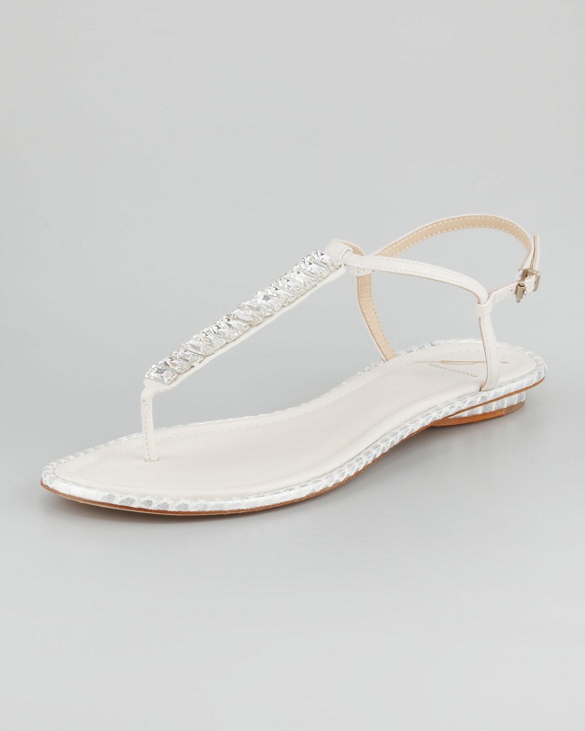 White Thong Sandals - CraftySandals.com