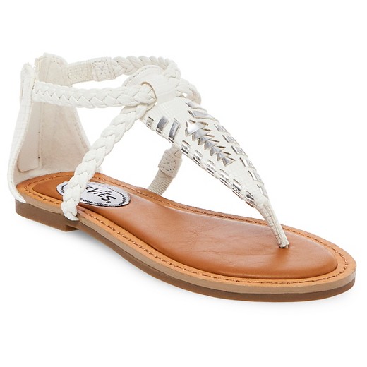 White Thong Sandals - CraftySandals.com