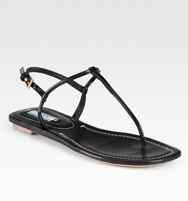 Black Thong Sandals - CraftySandals.com