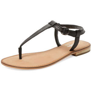 Black Thong Sandals - CraftySandals.com