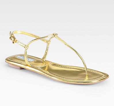 Gold Thong Sandals - CraftySandals.com