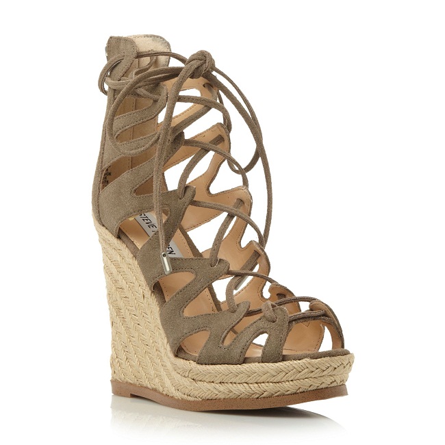 wedge lace up sandals