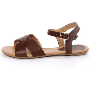 Brown Flat Sandals - CraftySandals.com