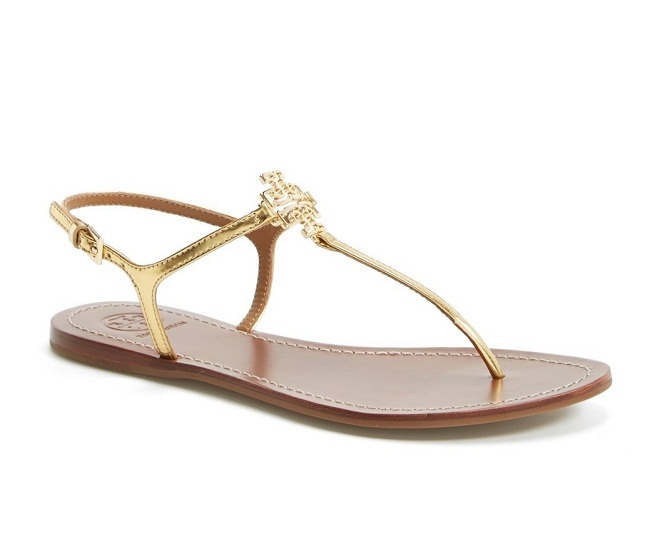 Gold Thong Sandals - CraftySandals.com