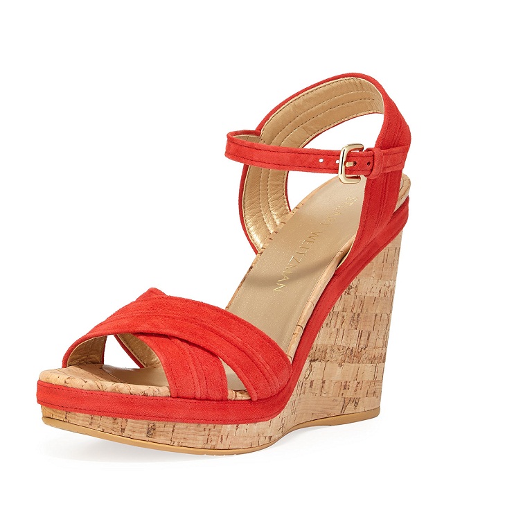 Red Wedge Sandals | CraftySandals.com