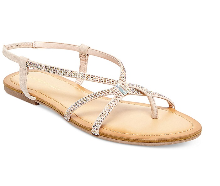 Rhinestone Flat Sandals - CraftySandals.com