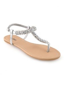 Rhinestone Flat Sandals - CraftySandals.com