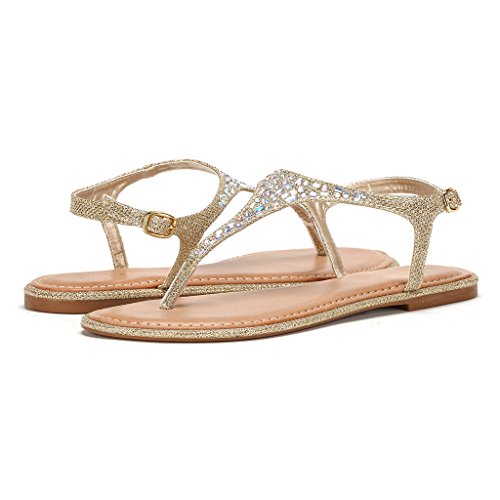 Rhinestone Flat Sandals | CraftySandals.com