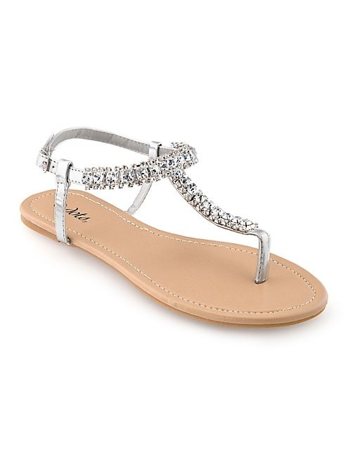 Rhinestone Flat Sandals | CraftySandals.com