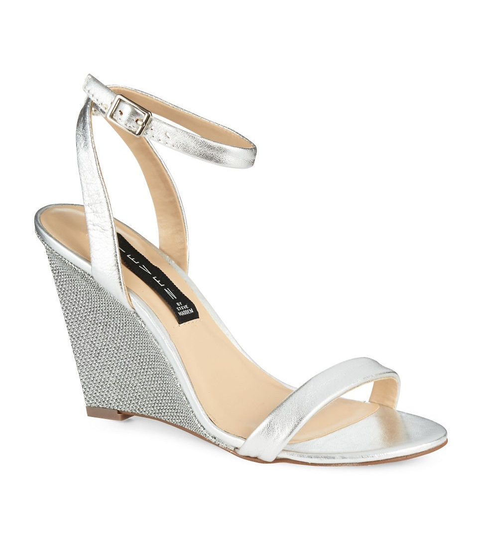 Silver Wedge Sandals | CraftySandals.com