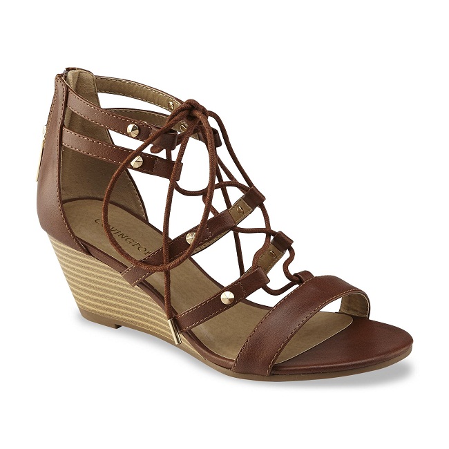 Brown Wedge Sandals - CraftySandals.com