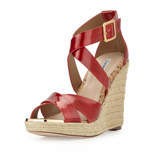 Red Wedge Sandals - CraftySandals.com