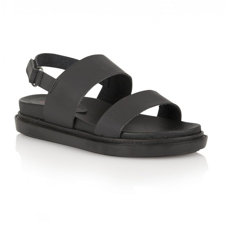 Black Flatform Sandals - CraftySandals.com