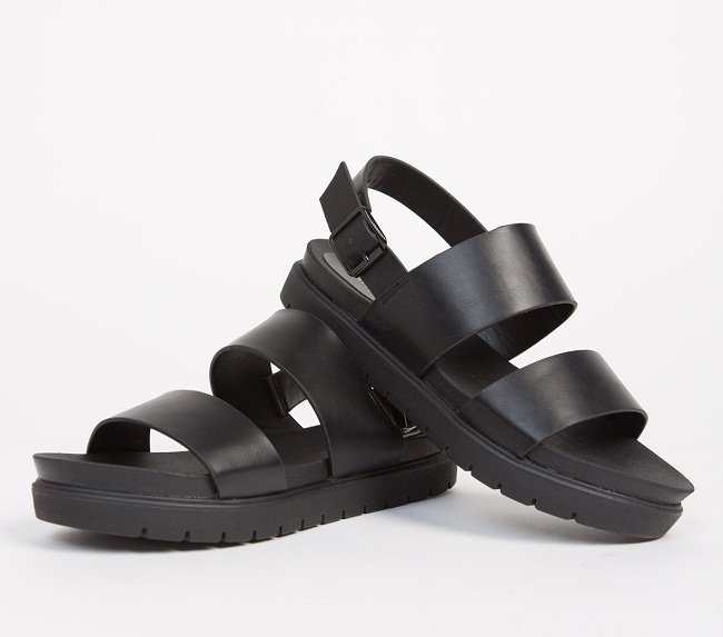 Black Leather Sandals | CraftySandals.com