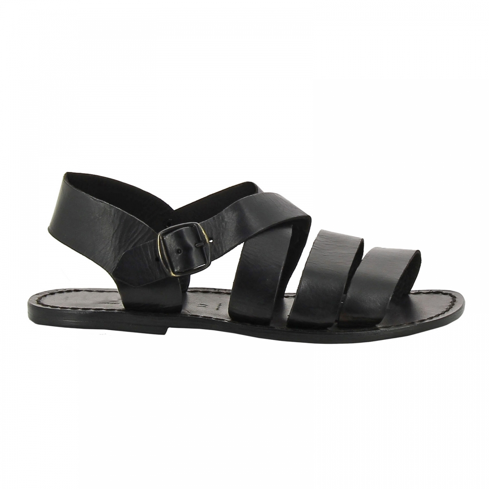 Mens Black Sandals - CraftySandals.com