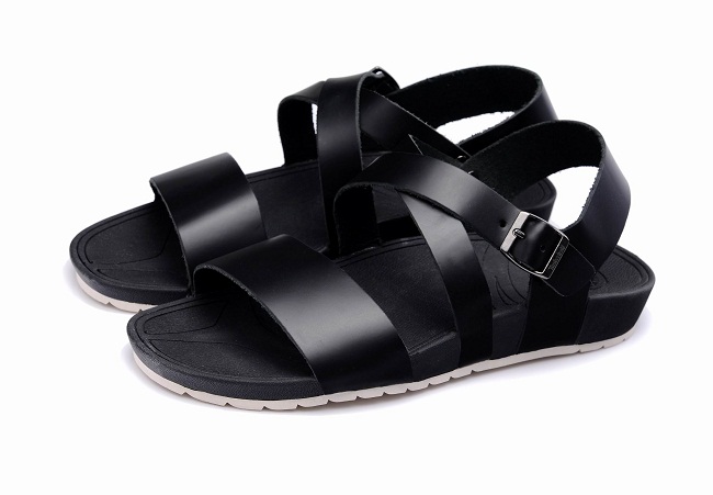 Mens Black Sandals - CraftySandals.com