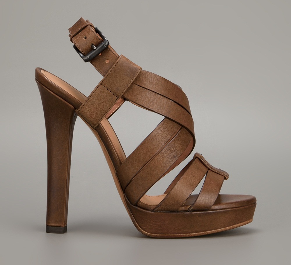 Brown Sandal with Heels - CraftySandals.com