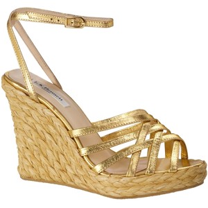 Gold Wedge Sandals | CraftySandals.com