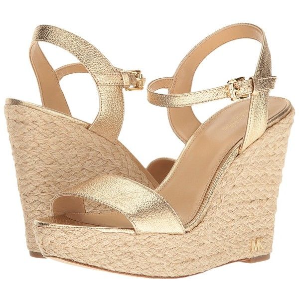 womens gold wedges