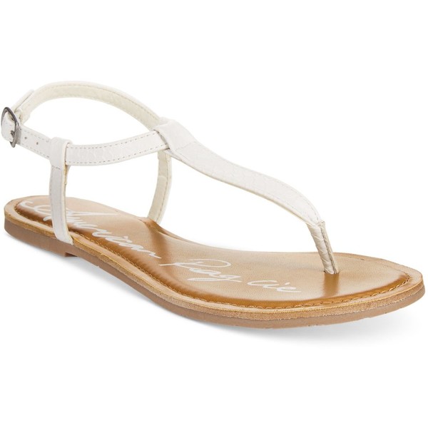 white t strap sandals
