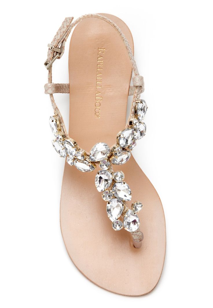 Jeweled Flat Sandals Wedding Clearance ...