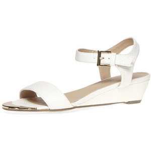 White Wedge Sandals - CraftySandals.com