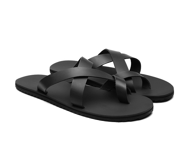 Mens Black Sandals - CraftySandals.com