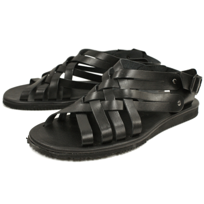 Mens Black Sandals - CraftySandals.com