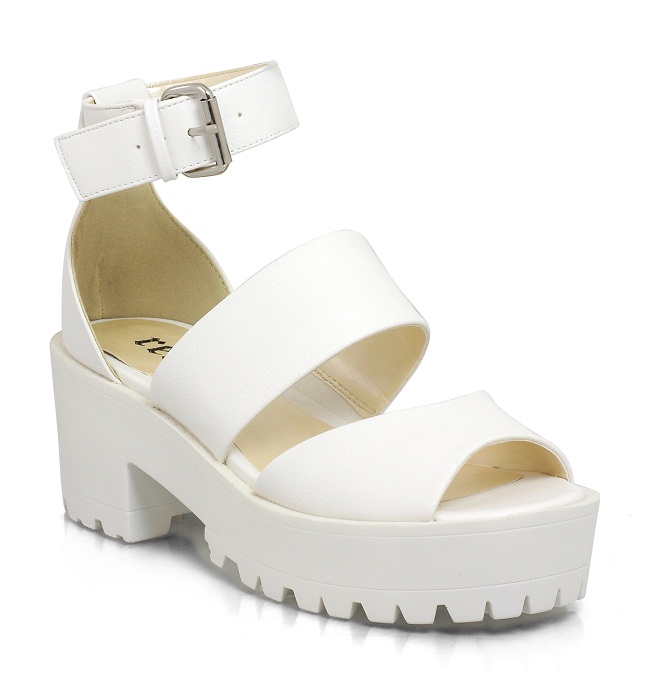 White Platform Sandals - CraftySandals.com