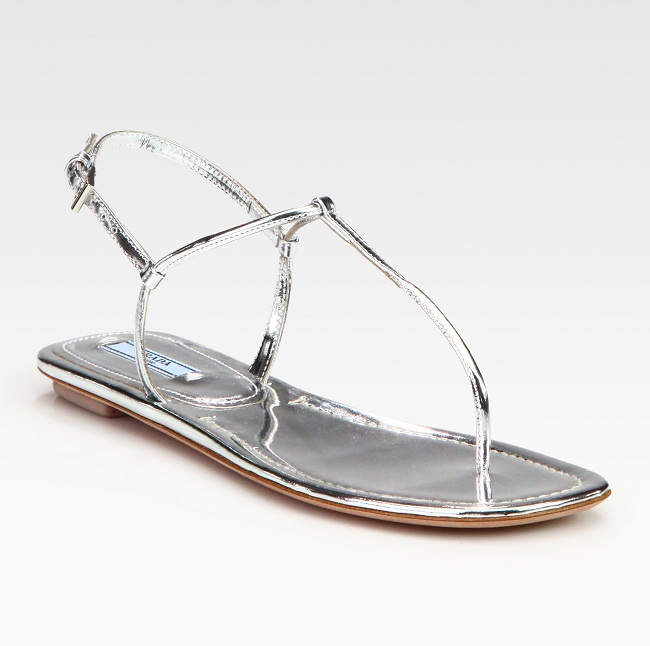 Silver Flat Sandals - CraftySandals.com