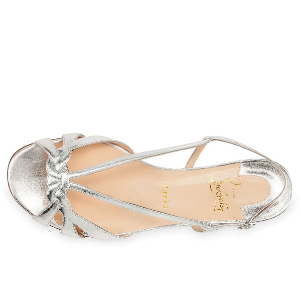 Silver Flat Sandals - CraftySandals.com