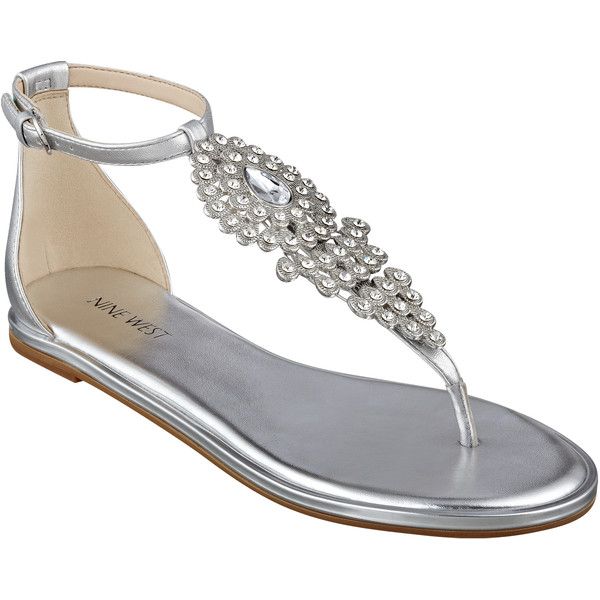 Silver Flat Sandals - CraftySandals.com