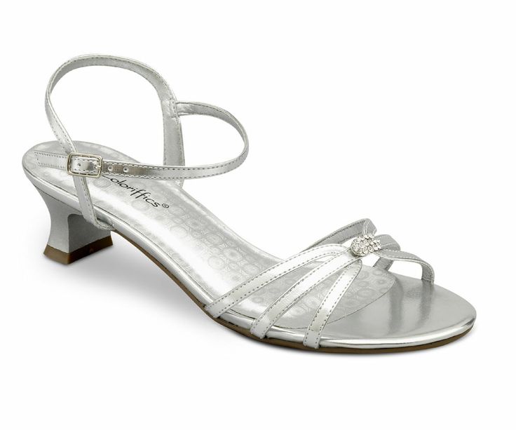 low silver sandals