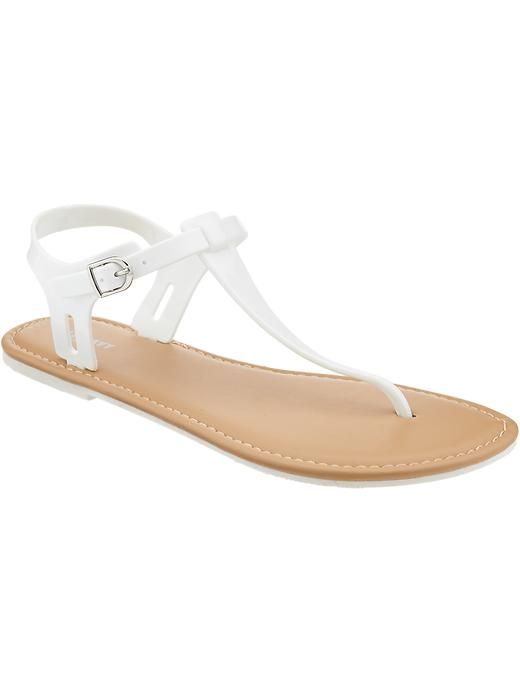 white t strap sandals