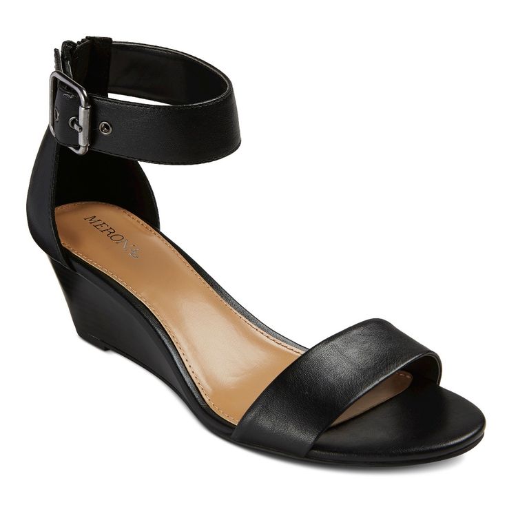 Black Wedge Sandals - CraftySandals.com