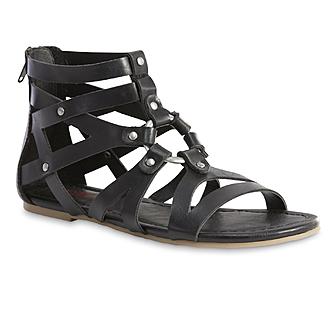 Black Gladiator Sandals - CraftySandals.com