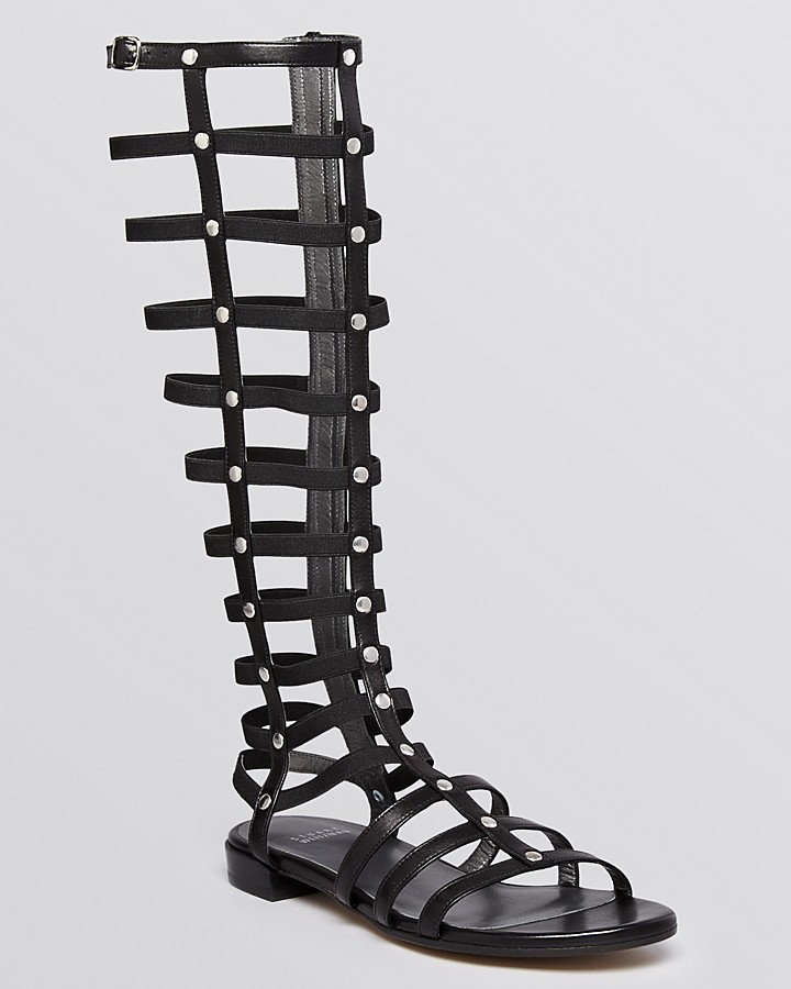 Black Gladiator Sandals - CraftySandals.com