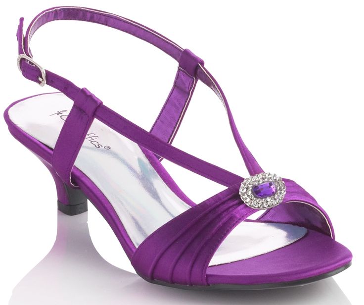 purple sandals low heel
