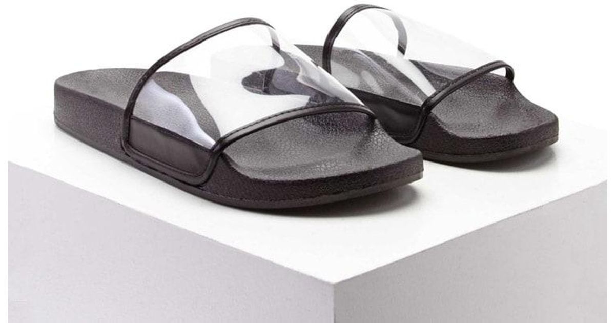 Clear Slide Sandals - CraftySandals.com