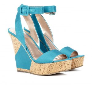 Teal Wedge Sandals - CraftySandals.com