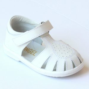 White Closed-toe Sandals - CraftySandals.com