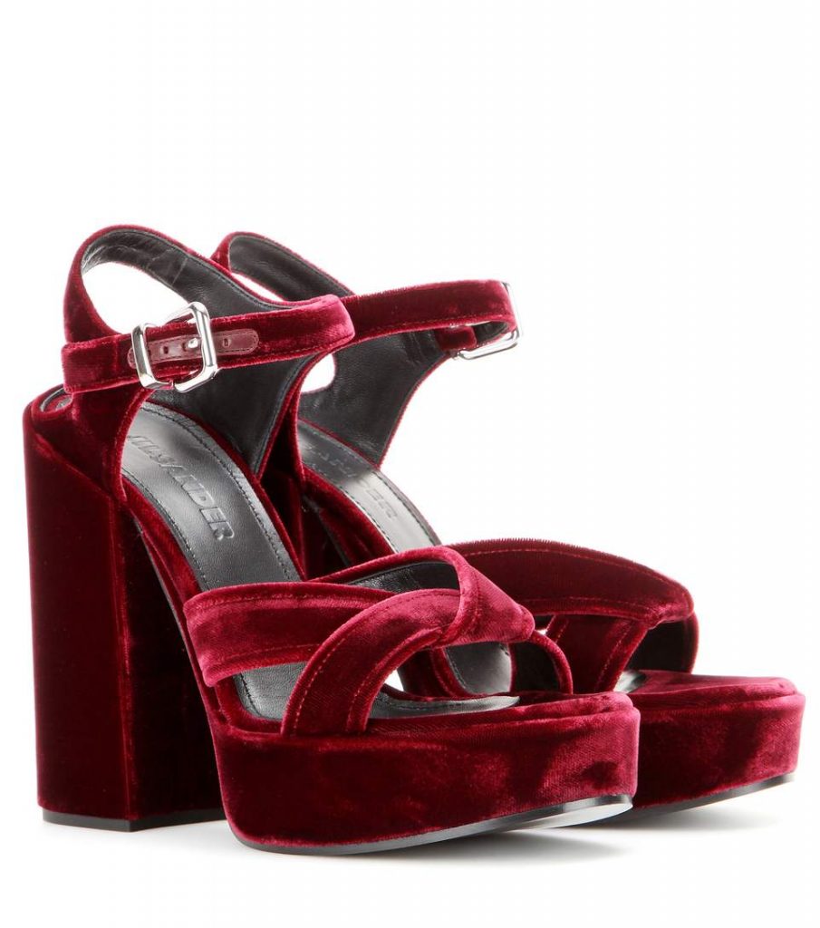 Velvet Platform Sandals - CraftySandals.com