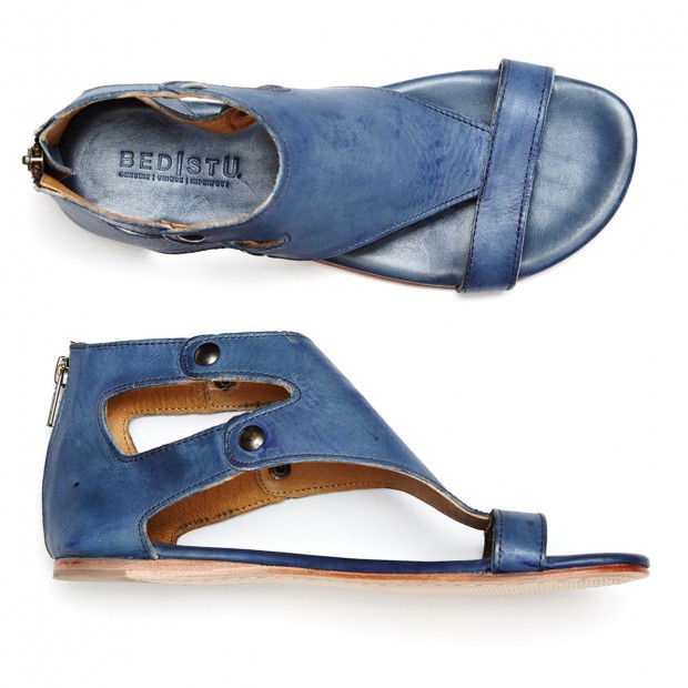 Blue Leather Sandals | CraftySandals.com