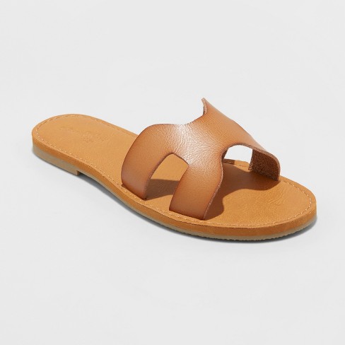 Brown Slide Sandals - CraftySandals.com